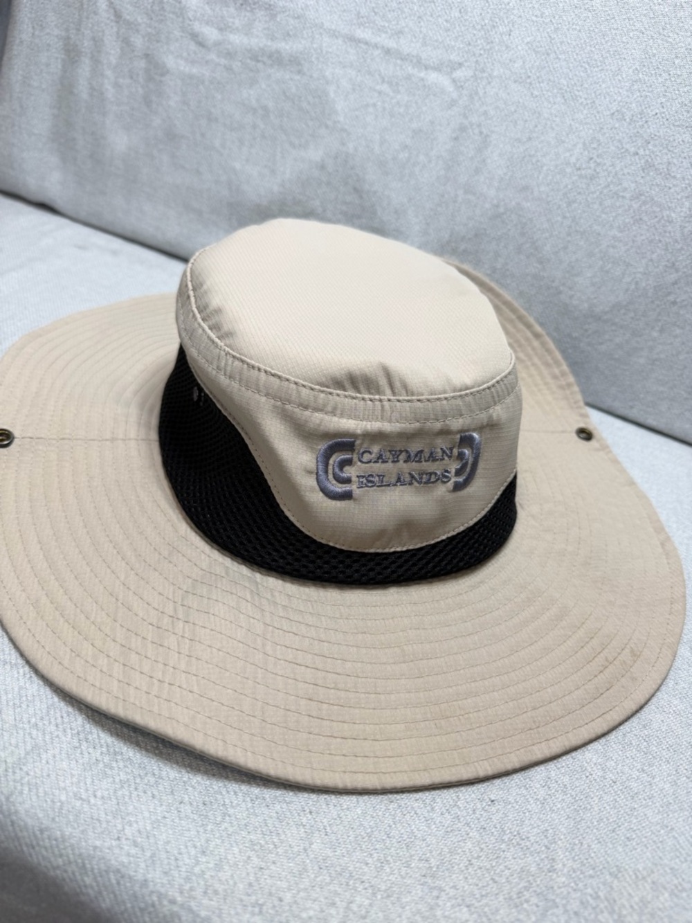 EUC Lucky 7 Cayman Islands Dryi-fit & Breathable Beige Sun Hat